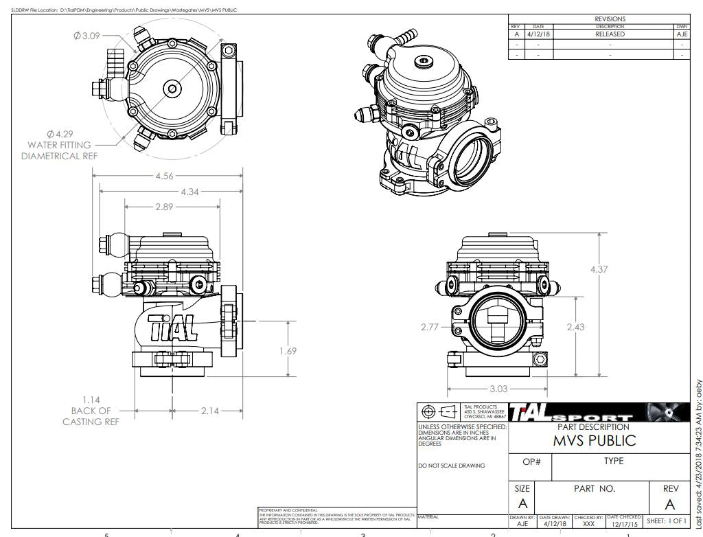 TiALSport MVS Wastegate -SEE OPTIONS