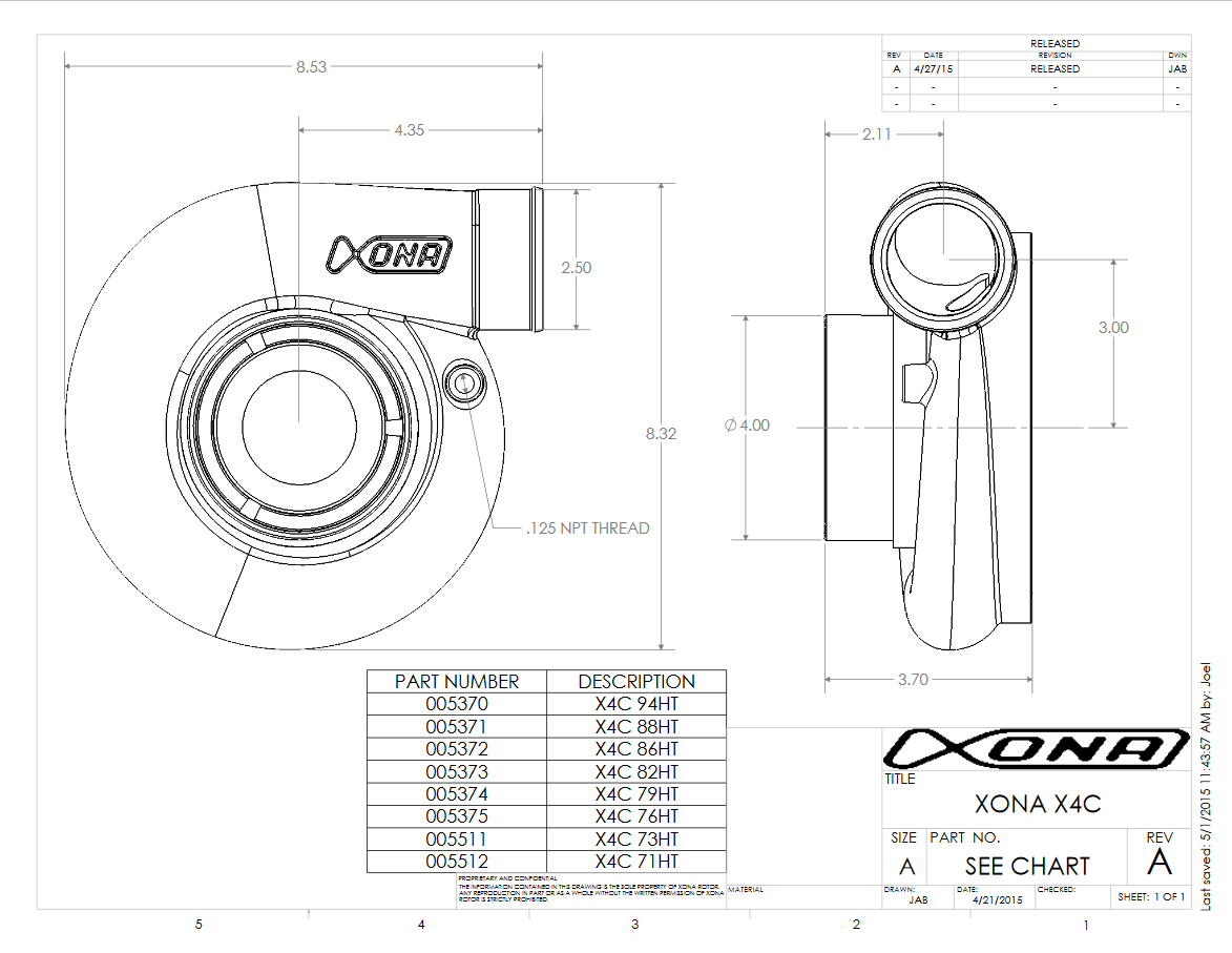 TR8969S Ball Bearing Turbocharger