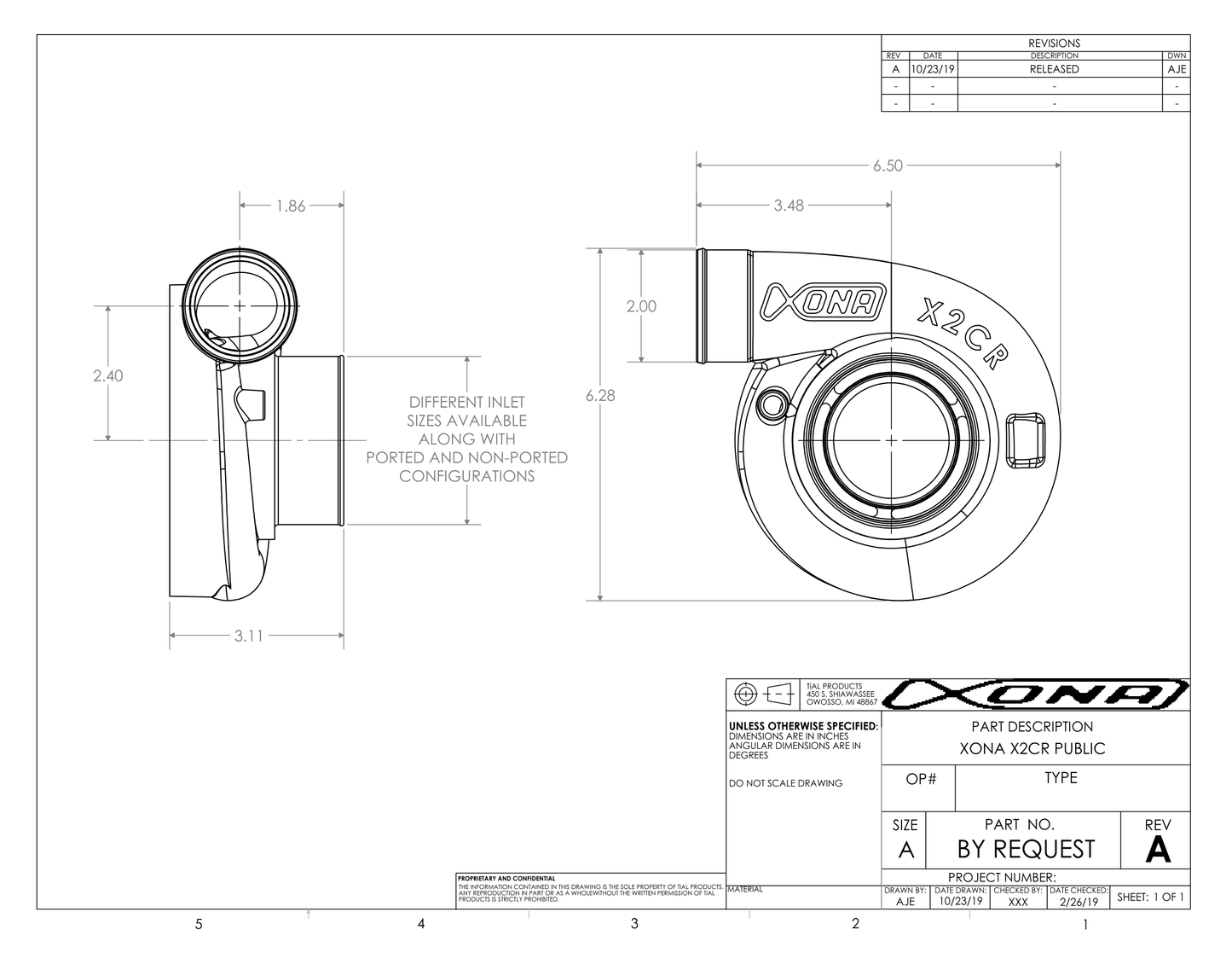 XRE6364SR Ball Bearing Turbocharger