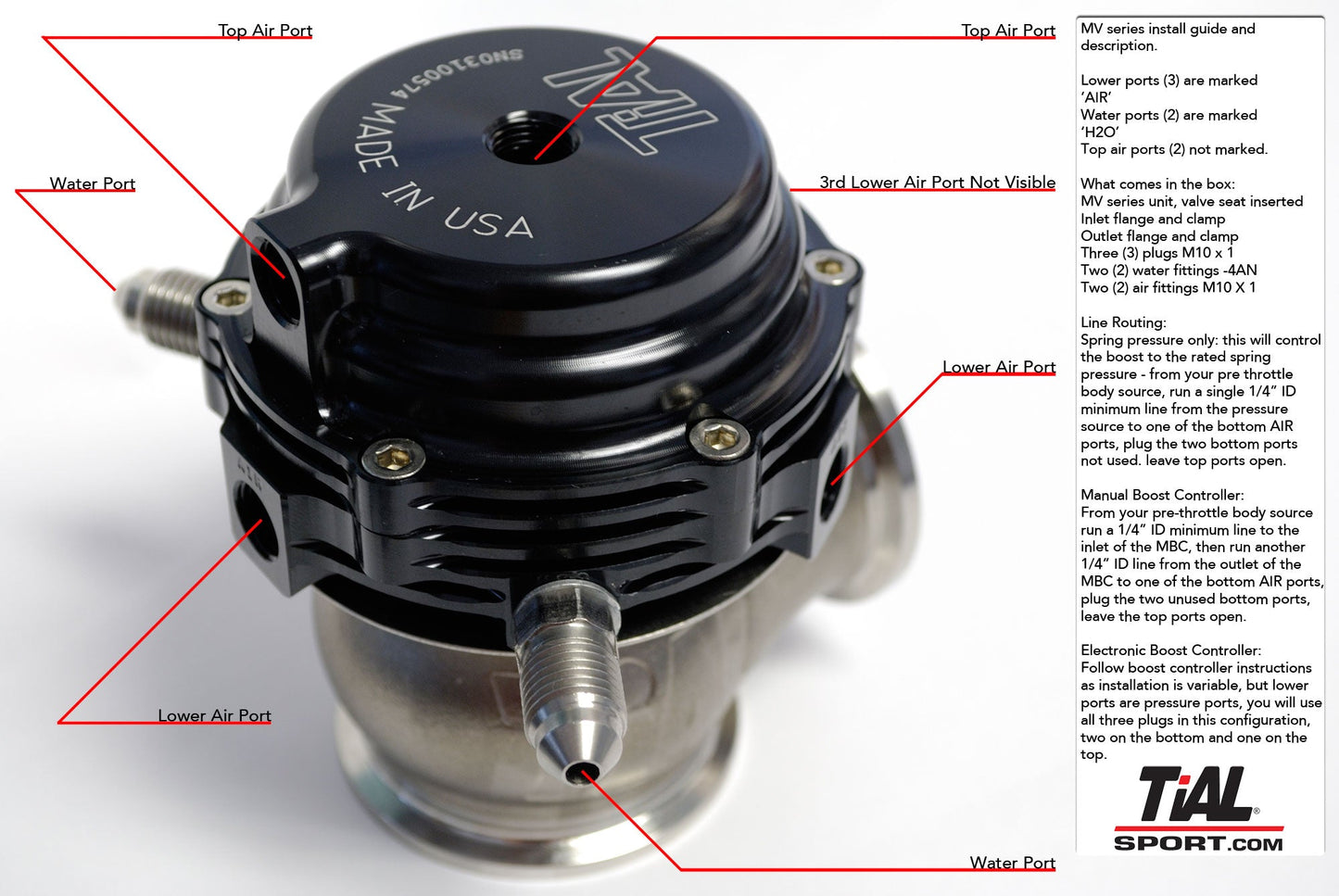 ***BLEM***TiALSport MV-R 44mm Wastegate -SEE OPTIONS