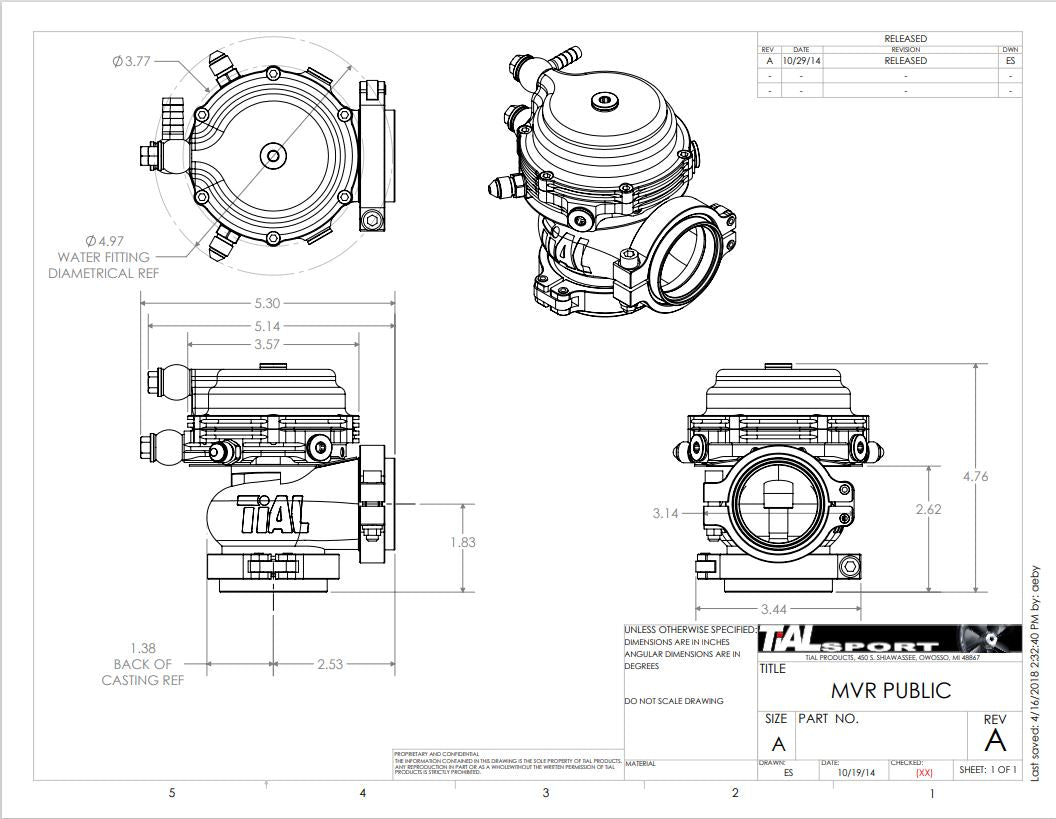 TiALSport MVR 44mm Wastegate -SEE OPTIONS