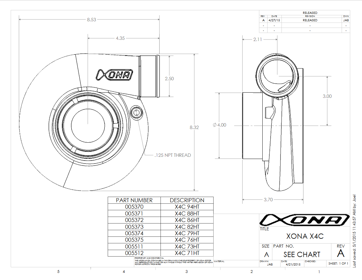 XRC6869S Ball Bearing Turbocharger