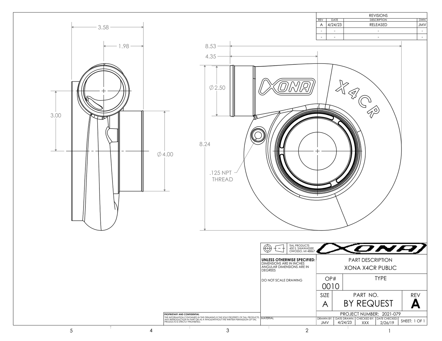 XRE7173SR Ball Bearing Turbocharger