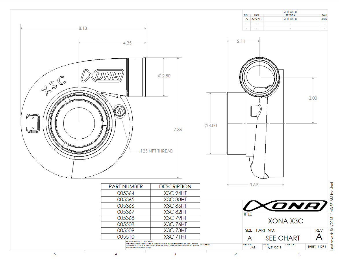 Xona Rotor 78•64S Ball Bearing Turbocharger